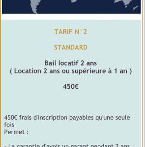 TARIF N°2  – STANDARD